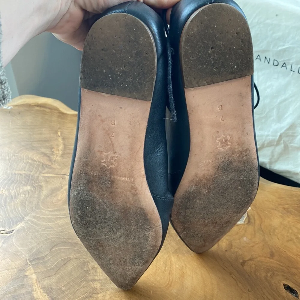 Loeffler Randall Black Lace-Up Flats - Picture 7 of 8
